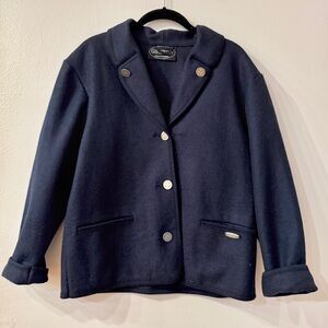 Giesswein Wool Jacket Navy Blue US sz XS Austrian sz 14
